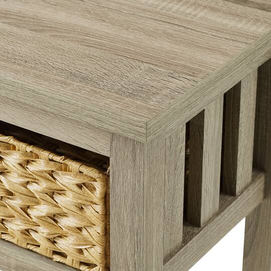 Walker Edison Driftwood Mission Storage Entry Table